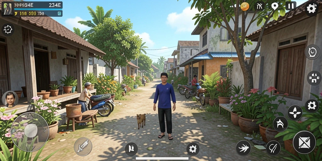Tampilan gameplay 234E dengan interaksi yang mendalam.