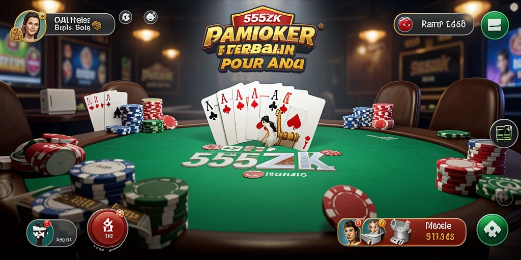 Tampilan gameplay Poker yang memukau dan menarik di 555ZK.