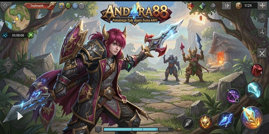 Tangkapan layar gameplay ANDARA88 menampilkan pertarungan seru dalam dunia ARPG.