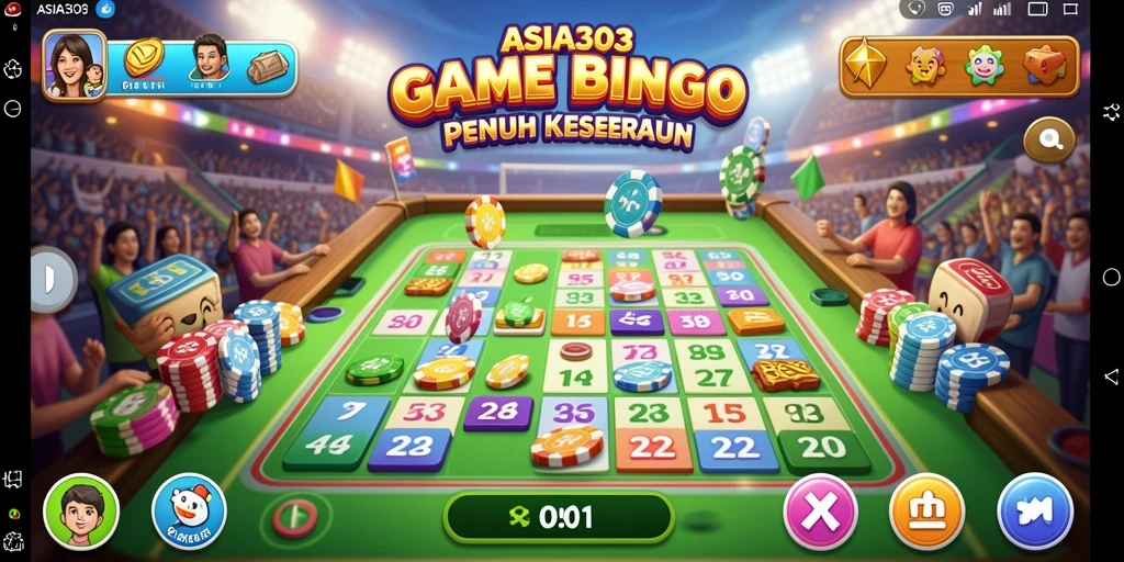 Tampilan gameplay Bingo yang seru dan interaktif di ASIA303.