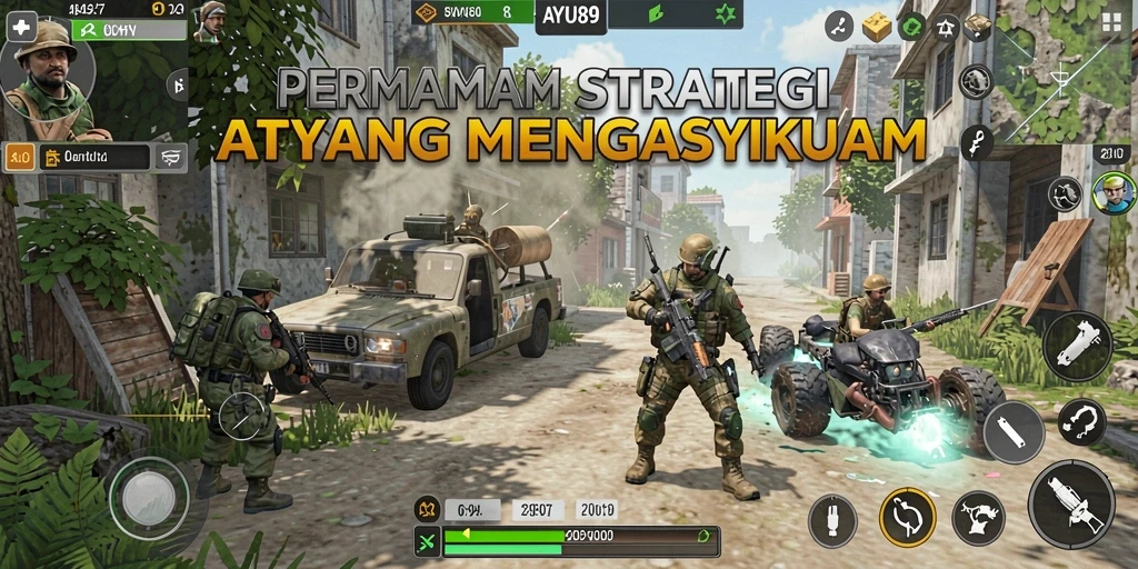 Tampilan gameplay yang memukau dan strategis.