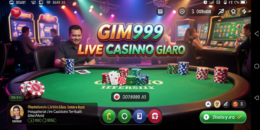 Tampilan gameplay interaktif dalam Live Casino GIM999.