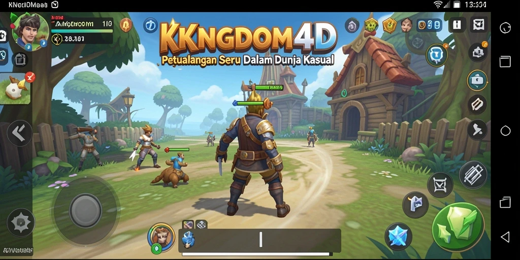 Tangkapan layar gameplay KINGDOM4D yang penuh warna dan seru.