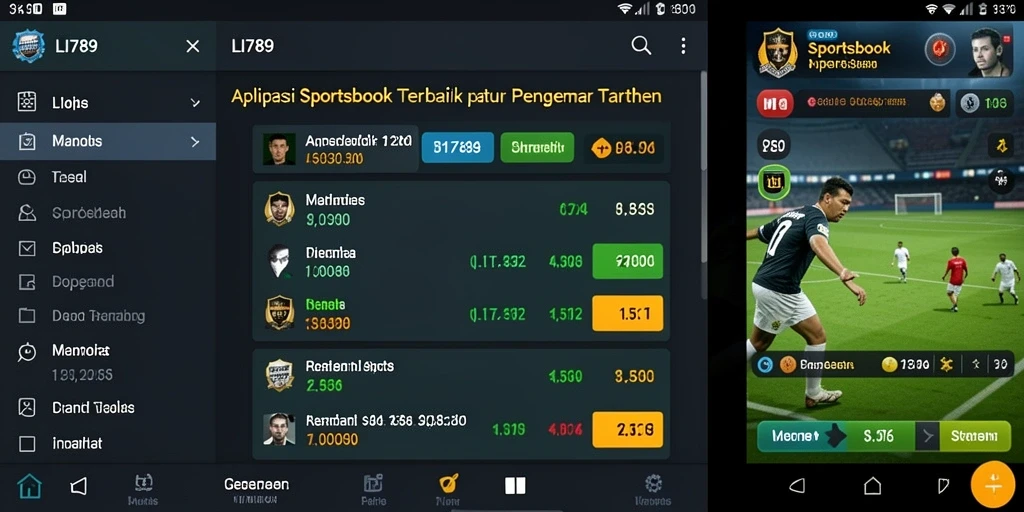 Tampilan antarmuka LI789 saat pengguna melakukan taruhan langsung.