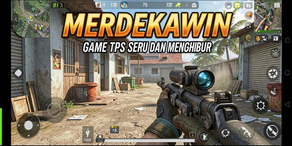 Tampilan menarik dari gameplay TPS di MERDEKAWIN yang penuh aksi.