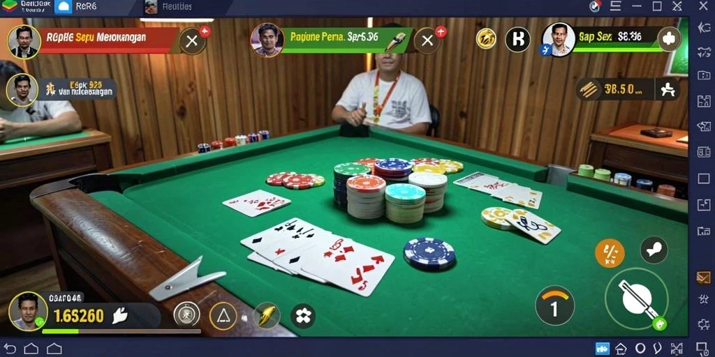 Screenshot gameplay R6R6 menampilkan momen seru bermain Gaple.