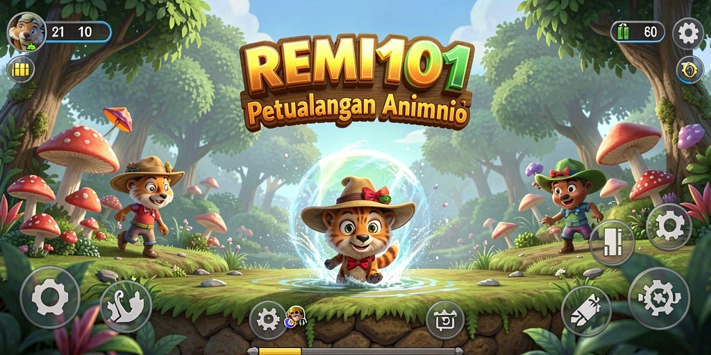 Tangkapan layar REMI101 menampilkan aksi seru dalam permainan Anime.
