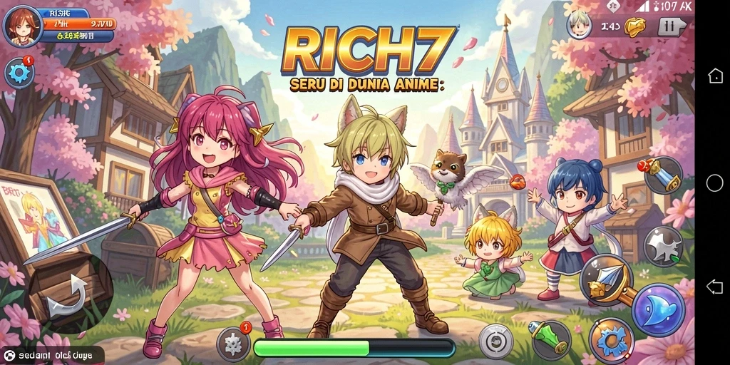 Tangkapan layar menunjukkan momen seru gameplay di RICH7.