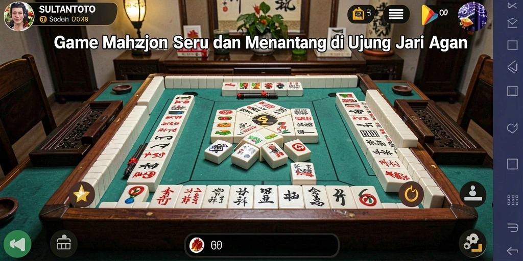 Tampilan gameplay seru dalam SULTANTOTO yang menampilkan Mahjong.
