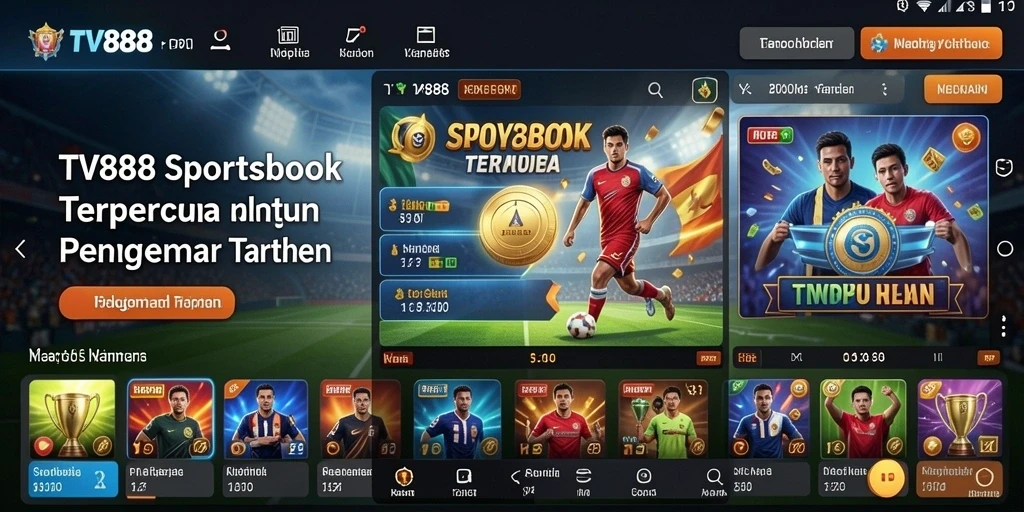 Tampilan gameplay menarik di aplikasi Sportsbook TV888.