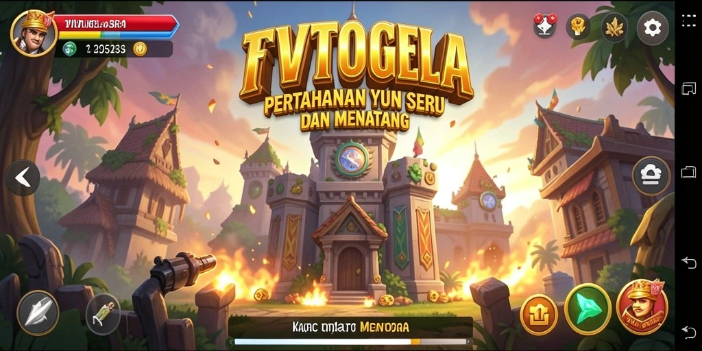 Gameplay seru dalam TVTOGEL menara pertahanan yang menantang.