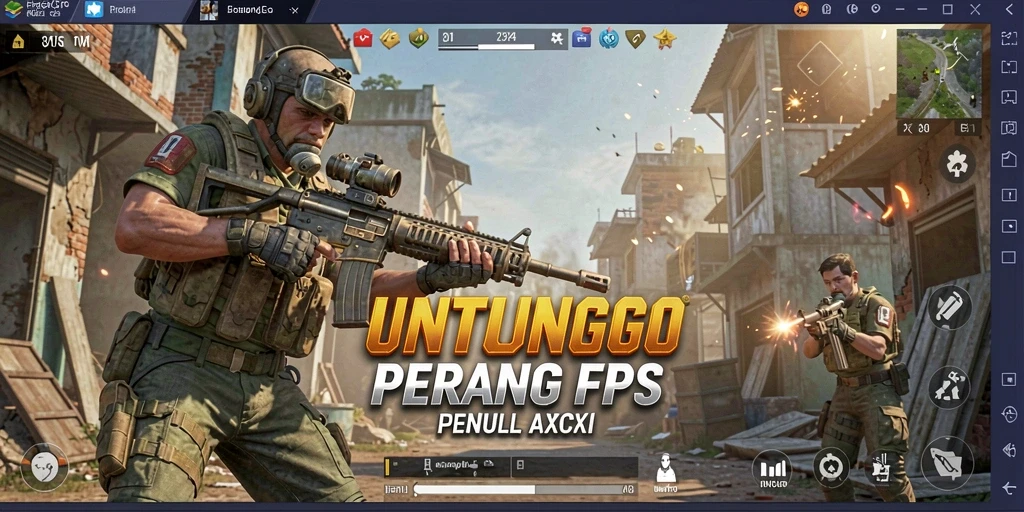 Tampilan gameplay UNTUNGGO yang menegangkan dan penuh aksi.