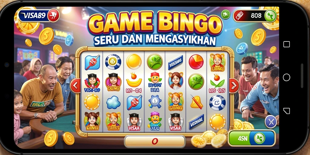 Screenshot utama menampilkan gameplay seru dari Bingo VISA89.