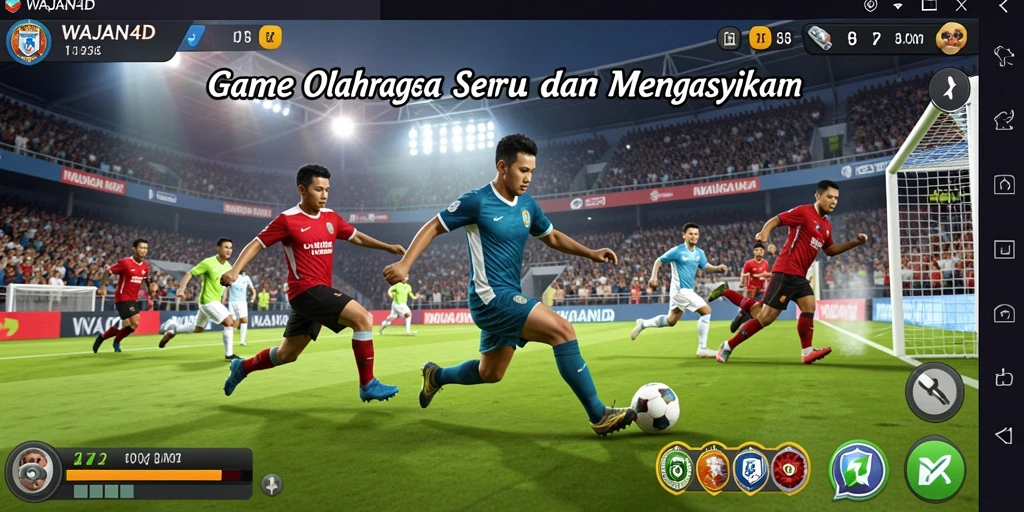 Tampilan screenshot dari gameplay WAJAN4D yang menampilkan olahraga seru.