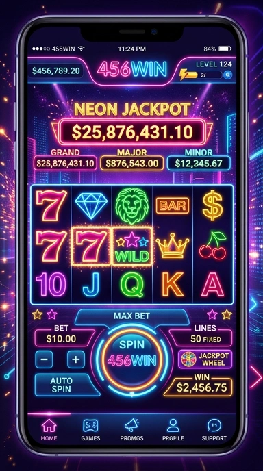 Tampilan utama aplikasi 456win yang menarik.